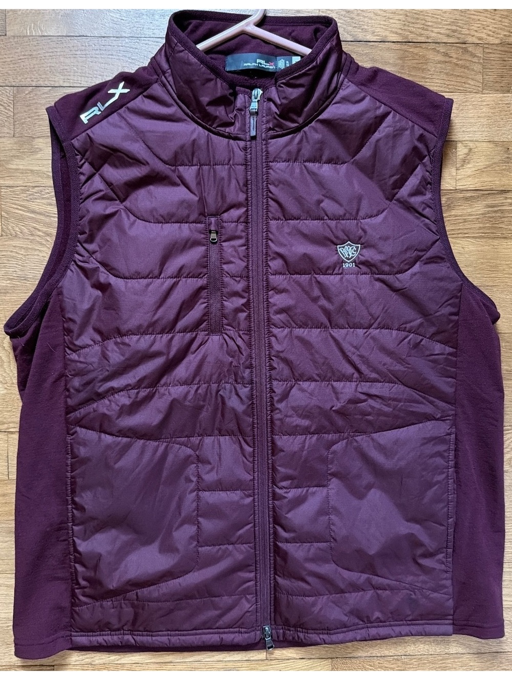 XL - Men - Ralph Lauren RLX Quilted Vest Burgundy